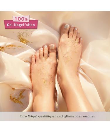 Danni & Toni Half Hardened Gel Nail Films - Silver Moonbeam Cat Eye Stickers | 37 Nail Foil Wraps for Stunning Pedi & Manicure - Buy Online on GoSupps.com