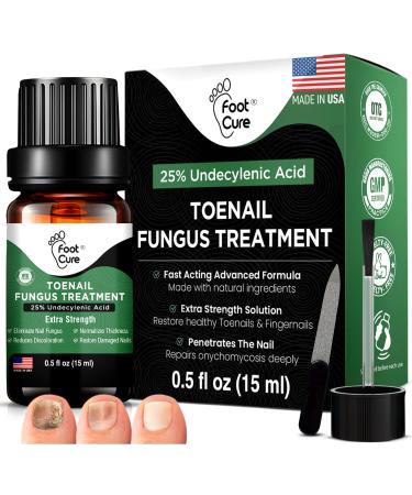 Foot Cure Toenail Fungus - Restorative Nail Repair for Damaged Nails - Toenail Softener with Tea Tree Oil & Oregano Oil - Made in USA  - 15ml - Buy Online on GoSupps.com