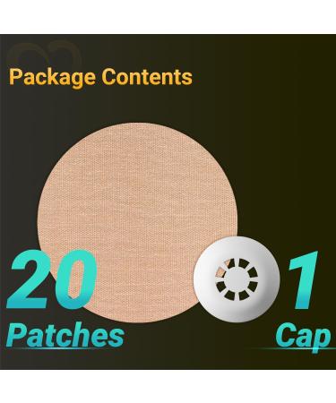 Amolyfe Libre 3 Sensor Covers Waterproof Freestyle Libre 3 Covers Bump-Proof with Hard Cap Breathable Medical CGM Adhesive - for Libre 3 - 20 Pack - Buy Online on GoSupps.com