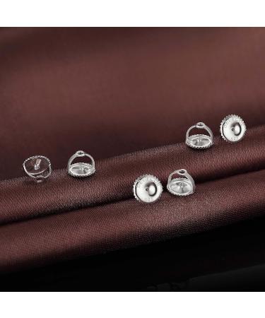 Screw Earring Backs 18K Gold Plated Sterling Silver Replacements for Diamond Studs - Hypoallergenic ScrewBacks for Threaded Post - White Gold (4 Pairs) - Buy Online on GoSupps.com
