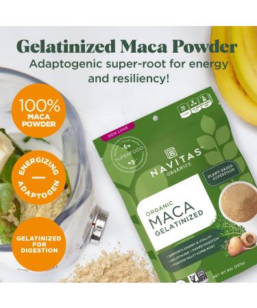 Navitas Organics Gelatinized Maca Powder 16 oz - Organic Superfood for Energy & Vitality - Buy Online on GoSupps.com
