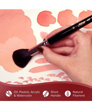 Silver Brush Limited 5618S Size 16 Silver Mop Black Round Paintbrush - Short Handle for Oil, Acrylic, and Watercolor - Buy Online on GoSupps.com