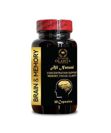 BRAIN MEMORY SUPPORT - Brain fog support nootropics brain supplements for memory & focus vitamins to help memory and brain function memory supplement for brain seniors - 1 Bottle 30 Capsules
