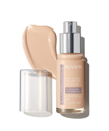 Revlon Illuminance Skin-Caring Liquid Foundation, Hyaluronic Acid, Hydrating and Nourishing Formula with Medium Coverage, 117 Light Beige (Pack of 1) - Buy Online on GoSupps.com