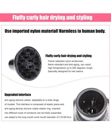 Universal Hair Diffuser - Hair Dryer Diffuser Attachment | Portable Hair Styling Appliances Hairdryer Diffuser | Frizz Free Hair Drying | Profession Blow Dryer Diffuser Adjustable | For Hair Styling black - Buy Online on GoSupps.com