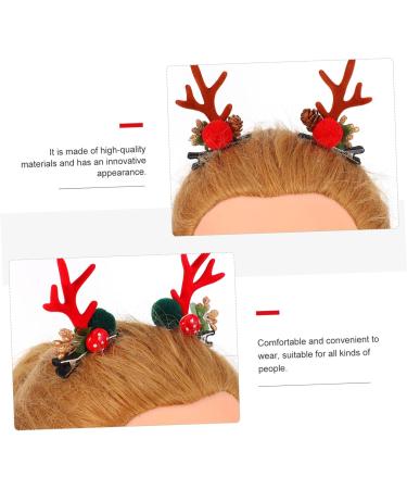 FRCOLOR 8 Pairs Christmas Hair Clips Girls Hairpin Women Hair Clips Hair Decoration Antlers Hair Clips Christmas Hair Pin Girls Christmas Barrette Kids Hairpin Child South Korea Cute Iron - Buy Online on GoSupps.com