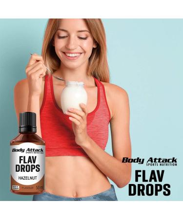 Body Attack Flav Drops Marzipan - 50 ml Sugar-Free Aroma Drops | Vegan & Calorie-Free Flavoring Made in Germany - Buy Online on GoSupps.com