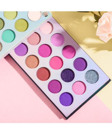 Beauty Searcher 60 Colors Palette - 4 in 1 Highly Pigmented Eyeshadow Palette | Bright Nude Shimmer Matte & Glitter Cream Shades - Buy Online on GoSupps.com
