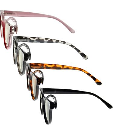 Eyekepper 4 Pack Blue Light Filter Glasses for Women - Stylish +1.75 Computer Reading Glasses - Blue Light Blocking 4 Pairs - Buy Online on GoSupps.com