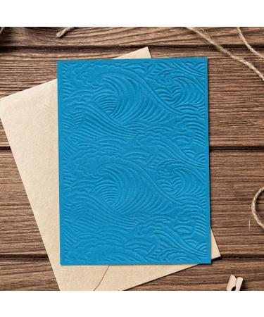 Estivaux Sea Wave Plastic Embossing Folder for Card Making - 5.7 x 4.2 Inch - Summer Sea Template Stencil for DIY Scrapbooking (Style 1) - Buy Online on GoSupps.com