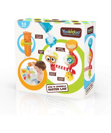 Yookidoo Toddler Bath Toy - Spin 'N' Sprinkle Water Lab | Mold-Free Suction Cups | Ages 1-3 | Perfect Kids Gift - Buy Online on GoSupps.com