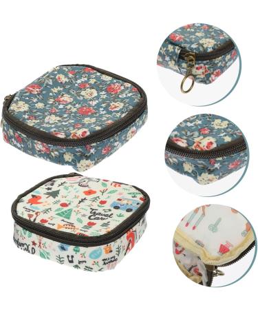 Minkissy 2-Pack Women's Storage Bags for Menstruation Breastfeeding & Mini Cosmetics - Stylish Wallpaper Wall Holder - Buy Online on GoSupps.com