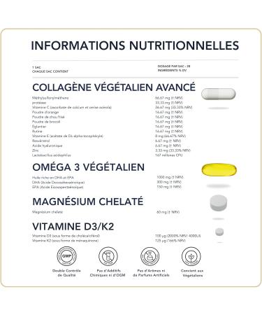 Gestion de la long vit | Vitamine D3 et K2 4000 UI magn sium om ga 3 v g talien collag ne v g talien - sans OGM | Puissante synergie de vitamines et min raux L 28 doses quotidiennes - Buy Online on GoSupps.com