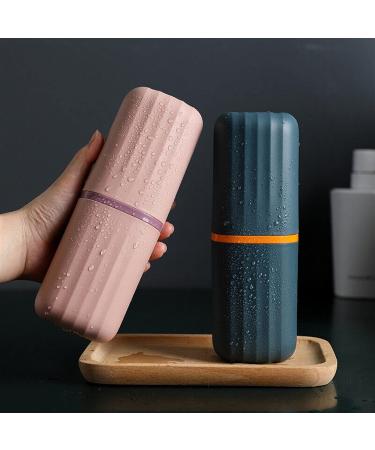 DIGJOBK Portable Toothbrush Cup & Toothpaste Holder - Blue Gargle Storage Box for Travel | Best eCommerce for International Shipping - Buy Online on GoSupps.com