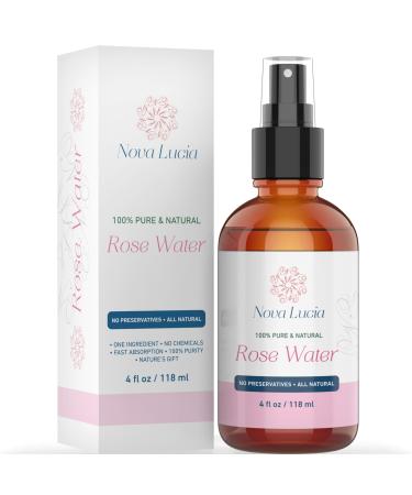 Rose Water Spray for Face Toner Hair Spray Skin Body Spot Corrector Eye Makeup Remover Alcohol Free Toner Scar Removal 100% Pure Moroccan Hydrating Face Mist Dry Oily Combination Skin 4 oz