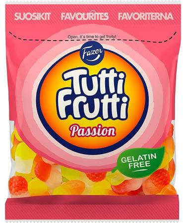 Fazer Fazer Tutti Frutti Passion Fruit - Fruity - Gelatin-free - Sweets - 180g bag