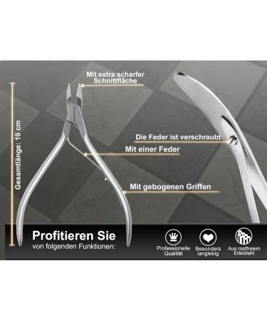 High-Quality Precision Cuticle Nippers - Excellent-Solingen 7mm Stainless Steel Cutting Surface for Perfect Nail Care - Buy Online on GoSupps.com