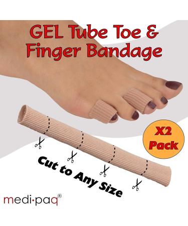 Medipaq Gel Toe Protectors - 2 Pack 150mm for Big Toe and Little Toe - Comfortable Foam Toe Protectors for Shoes - Buy Online on GoSupps.com