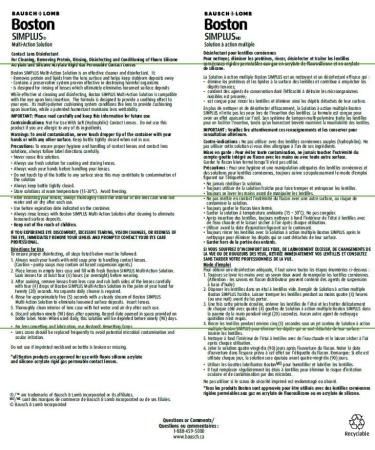 Bausch & Lomb Boston Simplus Multi-Action Solution 105ml - Buy Online on GoSupps.com