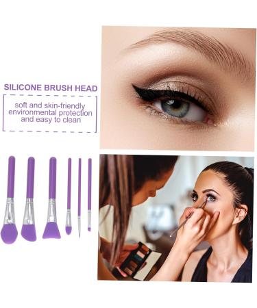 WOFASHPURET Facial Mud Applicator Brush Cosmetic Tools 15.5x3cm Purple - Buy Online on GoSupps.com