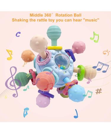 Baby Sensory Teething Toys for Babies 0-12 Months - Teething Ball for Infant Boys and Girls (Blue) - Buy Online on GoSupps.com