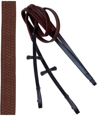 ExionPro Fancy Designer Stitched Square Raised Snaffle Noseband Horse Bridle with Detachable Flash - Full Havana - Buy Online on GoSupps.com