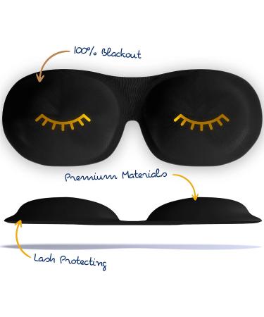 SMUG 100% Blackout Sleep Mask | Contoured Design for Deep Sleeping | Adjustable Straps | Eyelash Friendly Eye Mask for Men & Women - Buy Online on GoSupps.com