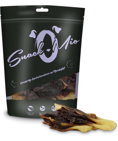 Snackomio Premium Dog Snack - Crispy Rabbit Ears on Horse Fillet Grain-Free Treats (70g) - Ideal for All Breeds - Buy Online on GoSupps.com