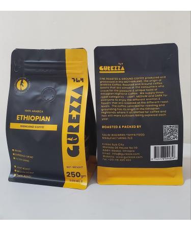 Gurezza coffee fine roasted coffee beans directly from the Motherland of the arabica coffee Amazing coffee roasted to perfection (Medium roasted coffee beans 250gr) - Buy Online on GoSupps.com