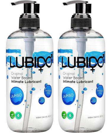 Lubido Lubido Original Water-Based Intimate Lubricant Gel Paraben-Free Giant 500ml (Pack of 2)