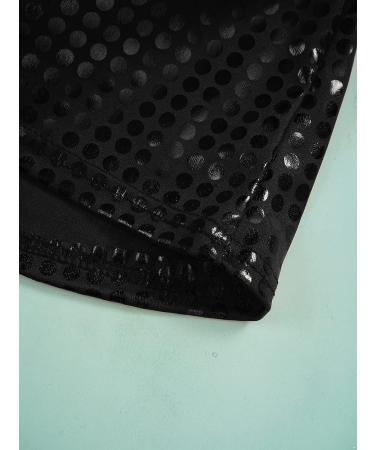 JEATHA Kids Girls Shiny Sequin Dance Pants | Wide Leg Bell-Bottoms for Jazz Hip-Hop Dancing | Black, 6-7 Years - Buy Online on GoSupps.com