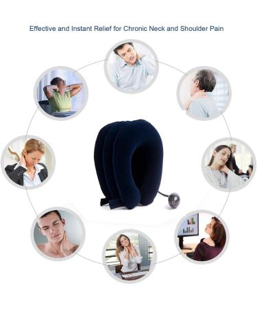 Inflatable Neck Stretcher Collar Cervical Neck Traction Device Neck Cervical Brace Collar Pillow for One Size Fits All Necks - Buy Online on GoSupps.com