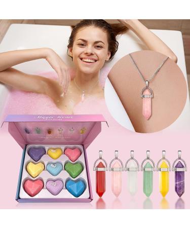 Crystal Bath Bombs Set for Teen Girls - 6 Surprise Bath Bombs & 3 Aromatherapy Candles Included - Buy Online on GoSupps.com