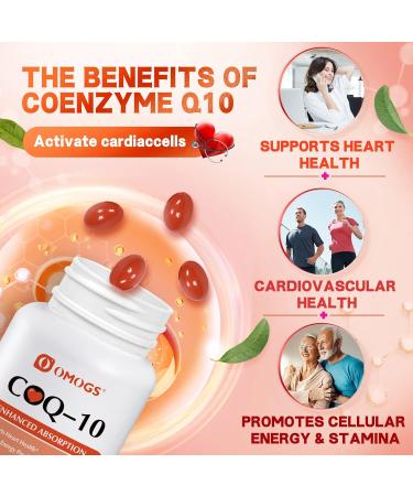 CoQ10 400mg Softgels - High Absorption Coenzyme Q10 for Heart & Immune Health | 60 Gluten-Free Softgels - Buy Online on GoSupps.com