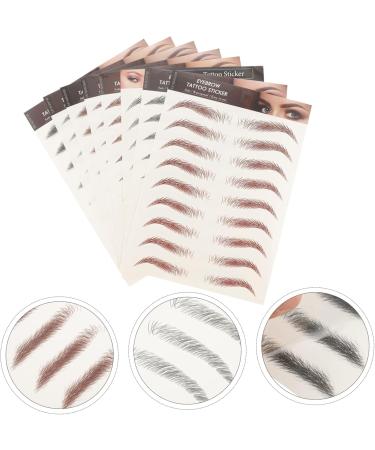 DRESSOOS 8pcs Imitation Eco Eyebrow Sticker Stickers Eye Brow Shaping Kit False Eyebrows Cosmetics 3d Make up - Buy Online on GoSupps.com