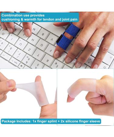Trigger Finger Splint for Pain Relief & Support - Ideal for Sport Injuries, Basketball, Senior Tendon Release - Blue - Buy Online on GoSupps.com