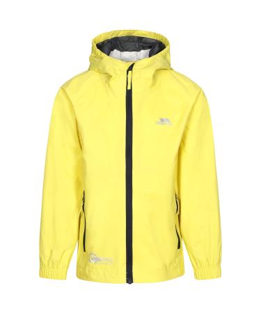 Trespass Unisex Kids Qikpac Jacket Compact Packable Waterproof Rain Jacket 11/12 Yellow