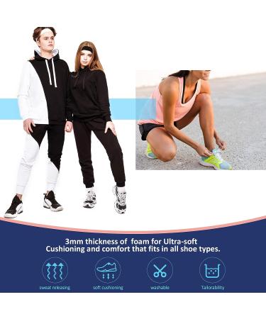 Breathable Double-Layer Latex Foam Insoles - 6 Pairs for Men 7-11, Women 2-8 (Simple Colors) - Buy Online on GoSupps.com