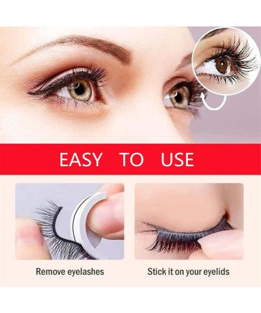 Self Adhesive Eyelashes - No Glue Needed Reusable Soft 3D False Lashes | Natural & Thick - 2 Pairs Makeup Kit - Buy Online on GoSupps.com
