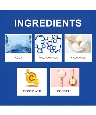 CHDGSJ 4 in 1 facial serum with 30 vitamin C 10 hyaluronic acid 5 niacinamide 10 vitamin E antiaging serum for dark spots fine lines wrinkles even complexion 30ml - Buy Online on GoSupps.com