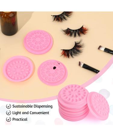 100 Pcs False Eyelashes Glue Holders - Disposable Lash Glue Trays & Rings for Eyelash Extensions - Optimize Application & Comfort - Buy Online on GoSupps.com