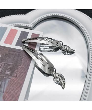 Silver Leaf Clip Hairpin Y2K Cute Barrette Heart Hair Clip Fashion Hairpin Headwear Girl Hair Accessoires Metal Bangs Clip Hairpin Hair Accessories Clip - Buy Online on GoSupps.com