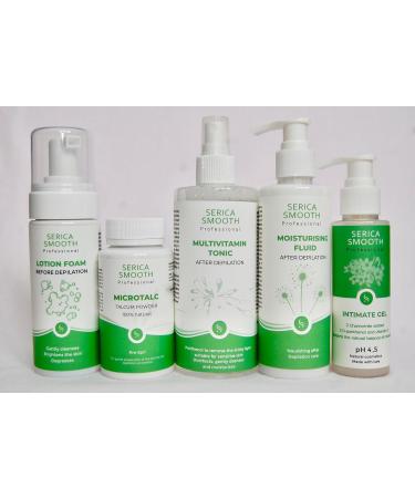 SERICA SMOOTH Multivitamin Cleansing Tonic Fluid Pre Post Depilation Waxing 300ml - Buy Online on GoSupps.com