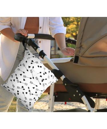 Black Arrows Wet and Dry Diapers Bag with Wet Wipes Cases - Storage Bag for Personal Belongings - Buy Online on GoSupps.com