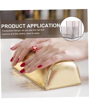 HONMEET 1pc Grinder Storage Rack Manicure Mailbox Bracket Nail Art Stand Tweezer Kit Acrylic Brush Holder Nail Drill Bits Organizer Tech Mobile Phone Holder Nail Polisher Organizer Plastic 10.3x9.7cm Black - Buy Online on GoSupps.com