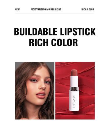 Nude Pink Hydrating Tinted Lip Balm & Velvet Lipstick - Vitamin E Core Lip Shine Buildable Glossy Lip Gloss (#01 - Buy Online on GoSupps.com