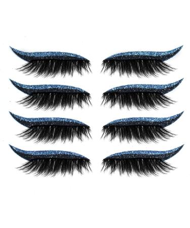 shlutesoy 4 Pair Eye Shadow Decals Attractive Recycled Plastic Easy to Install Eyelid Cosmetic Decals for Blue - Buy Online on GoSupps.com