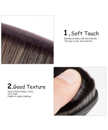 Foundation Makeup Brush - Kabuki Brush for Flawless Liquid & Powder Blending - Black - Buy Online on GoSupps.com