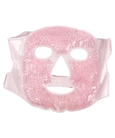 SHERCHPRY Warm Face Mask for Women Full Face Gel Mask for Relaxation Wrinkle Reduction Pink Color