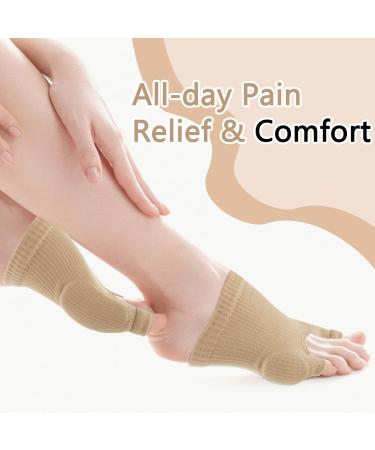 1 Pair Bunion Pads - Breathable Cushion Sleeve for Pain Relief | Comfortable Bunionette Corrector & Elastic Protector Day & Night Support for Men & Women - Buy Online on GoSupps.com